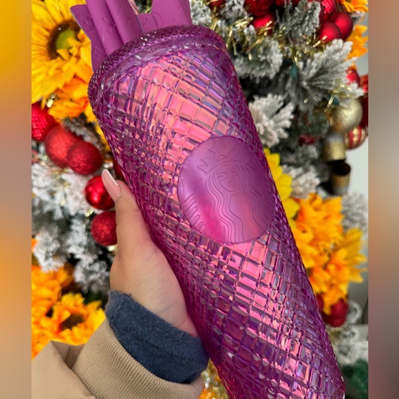 SOLD🌷💐 STARBUCKS pink magenta Valentine’s Day jeweled taffy tumbler ✨ - Picture 15 of 17